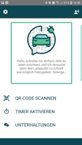 Hauptmenü von CargeBuddy